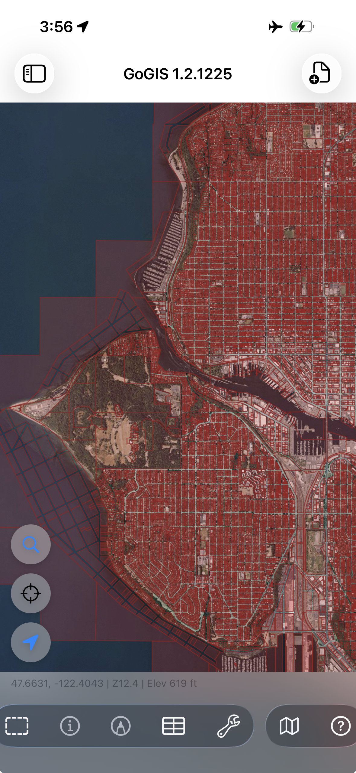 GoGIS working in airplane mode with cached basemap tiles